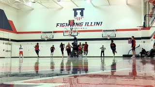 WEB EXTRA Illinois basketball practice extended highlights [upl. by Fielding294]