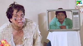 Johnny Lever Pranks Kader Khan From Behind The Tv  Juhi Chawla  Saajan Ka Ghar [upl. by Senilec]