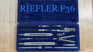 Review  Riefler F36 Drafting Set w Compass Divider Drop Bow Compass Ruling Pens [upl. by Anya]