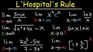 Lhospitals Rule Indeterminate Forms Limits at Infinity Ln Trig amp Exponential Functions Calculus [upl. by Townie]