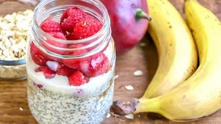 No Cook Overnight Oatmeal Recipe  The Buddhist Chef [upl. by Ahsieyn581]