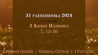 GodzinaCzytań  I Czytanie  31 października 2024 [upl. by Leidag]