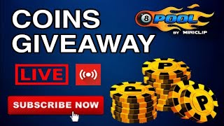 8 Ball Pool Live Stream Coin Give Away Road To 500 Subscribe Account Give Away [upl. by Rosalie]