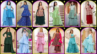 Short Frock Sharara Collection 2023 🌹Short Frock Design For Girls  sharara Dress Designs  gharara [upl. by Francisca418]