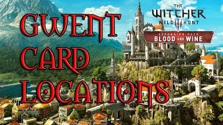 The Witcher 3 Blood And Wine Gwent Card Locations  Obtain A Basic Skellige Deck [upl. by Ailegnave571]