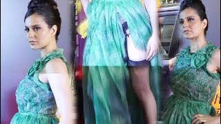 Kangana Ranaut Spicy Looks in 0pen Dress at Judgemental Hai Kya Song Launch [upl. by Haon]