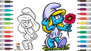 How To Draw Smurfette From The Smurfs  the smurfs the lost village NainaArtTv [upl. by Yvette]