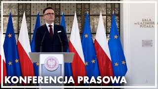 Inauguracyjna konferencja prasowa Marszałka Sejmu [upl. by Niveg635]