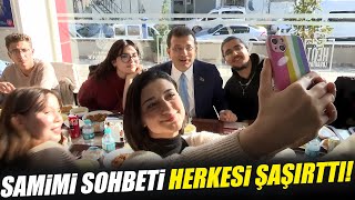 Ekrem İmamoğlu Öğrencilerle Yemek Yedi ve Sohbet Etti Samimi Sohbeti Herkesi Şaşırttı [upl. by Tonina]