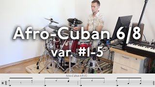 AfroCuban 68 Rhythms on Drumset 1–5 Bembe Nanigo [upl. by Jule244]