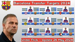 Barcelona Transfer Targets 2024  Under Hansi Flick With Sane amp Isak  Update 26 May 2024 [upl. by Ehrsam]