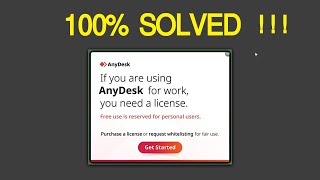 AnyDesk License Warning Reset  If you are using any desk for work you need a license  SOLVED [upl. by Anait]