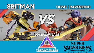 Tripoint Smash 45  Losers Finals  8BitMan ROB Vs UGSG  Ravenking Ike [upl. by Hirz563]