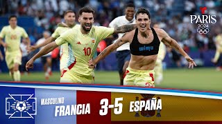 Highlights amp Goles Francia vs España 35  Final Fútbol Masculino  Juegos Olímpicos París 2024 [upl. by Yalhsa]