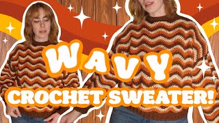 Crocheting a Rippled Sweater for Fall [upl. by Ganiats]