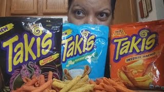 TRYING 3 DIFFERENT TAKIS FLAVORS [upl. by Keary]