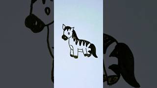 How to draw zebra 🦓art drawing drawingtutorials [upl. by Are]