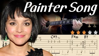 💗Painter Song  Norah JonesㅣAcoustic Fingerstyle Guitar TutorialㅣJazz Blues Fingerstyle Guitarㅣ Tabs [upl. by Standley677]