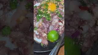 ASMR PORK SISIG AT THE HOBBIT TAVERN BORACAY😋satisfyingcravings sisig cravings [upl. by Aracal]