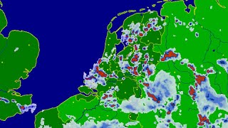 Buienradar timelapse onweer  29 mei 2018  Grootschalig onweer [upl. by Silrac]