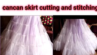 cancan skirt cutting and stitching how to create heavy fler for gown and lehenga and skirts [upl. by Engud]