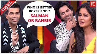 Koffee With Karan Season 6 Varun Dhawan And Katrina Kaif HD Video  Full Episode Highlights [upl. by Annayad945]