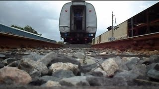 Amtrak Train Runs Over Camera In Reverse [upl. by Godewyn]