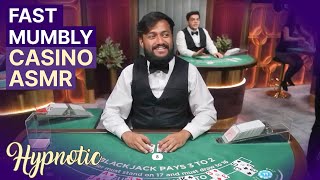 Unintentional ASMR Casino ♣️ UBER Hypnotic Fast amp Mumbly Blackjack [upl. by Welcome]