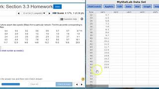 3317 Finding percentiles in a data set [upl. by Notlek]