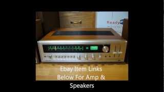 Realistic Amplifier STA225 With Manual Magic Tune STA225 amp Minimus Series Speakers [upl. by Nosneh]