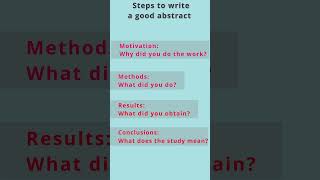 Research Paper Abstract in 4 steps science phd research shorts gradschool [upl. by Ramraj]