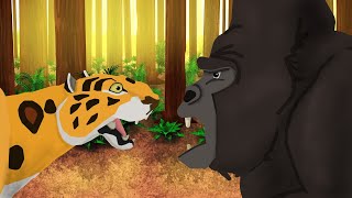 SABOR VS KERCHAK  Fight Animation  Pivot Animator [upl. by Ahsitul]