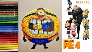 Drawing Mega Minion Jerry  Despicable Me 4  step by step [upl. by Dalenna]