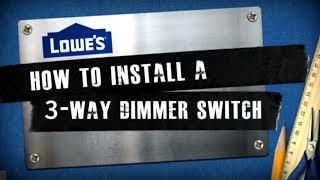 How to Install a 3Way Dimmer Switch [upl. by Shirlee]