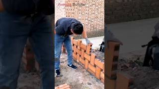 Amazing 3D brick wall design  brickwork bricklaying brick satisfying construction shortsfeed [upl. by Alejandrina]