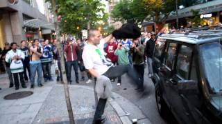 IDIOT AT THE VANCOUVER 2011 STANLEY CUP RIOT [upl. by Eceinart547]