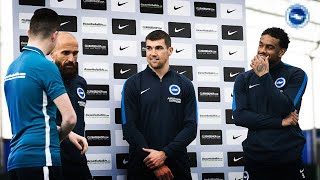 Brighton amp Hove Albion FC  QampA w Bruno Maty Ryan amp Jürgen Locadia [upl. by Anwahsal]