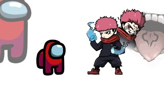 Mini Crewmate Kills Jujutsu Kaisen Characters  Among Us [upl. by Adnuhsed]