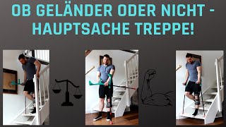 Mit Krücken Treppe laufen  Teilbelastung  Kreuzband [upl. by Dorthea]