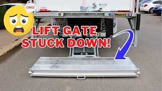 How To Fix STRUCK DOWN LIFT GATE ON BOX TRUCK MAXON [upl. by Ecnarolf154]