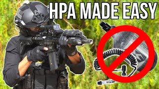 HPA Made Easy No Hose No Tank  CYMA SR16E3 Polarstar Kythera [upl. by Scheld]