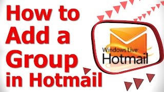 How to Add a Group in Hotmail [upl. by Deppy]