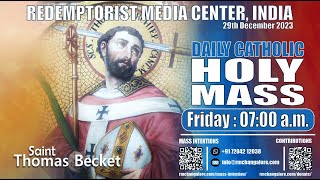 Catholic Holy Mass  29th December Friday  Memorial of St Thomas Becket [upl. by Rahab]