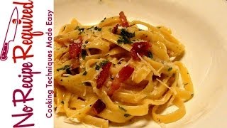 Pasta Carbonara  NoRecipeRequiredcom [upl. by Jary]