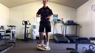 How to use a wobble board to rehabilitate ankle sprains Prevent reinjury and improve performance [upl. by Ok811]