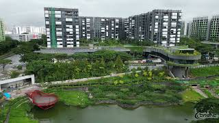 DroneSnapSG  Alkaff Lake Beside The Woodleigh Residences [upl. by Tallbott]