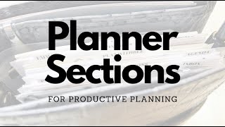 Must Have Planner Sections For A Functional amp Productive Planning System  Plan With Bee [upl. by Vrablik]