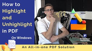 How to Highlight and Unhighlight in PDF  Wondershare PDFelement 8 [upl. by Deenya]