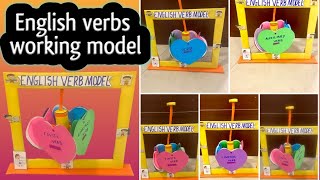 English verbs working model  project exhibition  tlm diy [upl. by Wildon727]