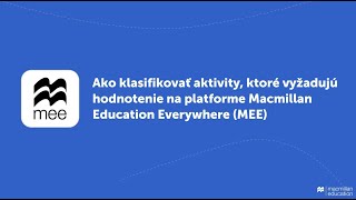 Hodnotenie aktivít na platforme MEE [upl. by Dulcea]